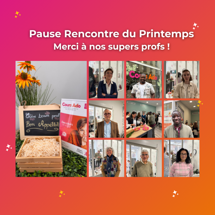 Pause Rencontre du Printemps : merci à nos supers profs !