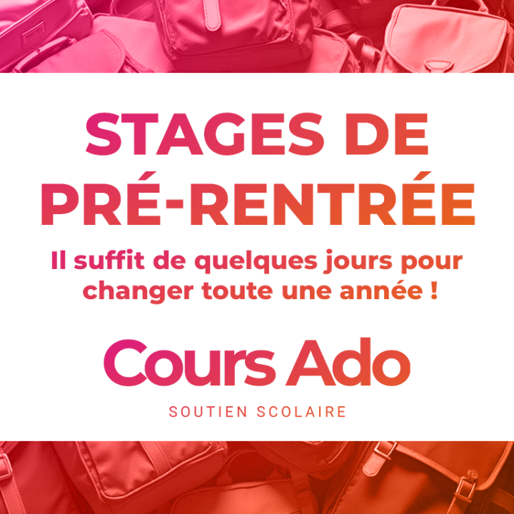 Pré-rentrée scolaire : 5 séances pour bien redémarrer avec Cours Ado