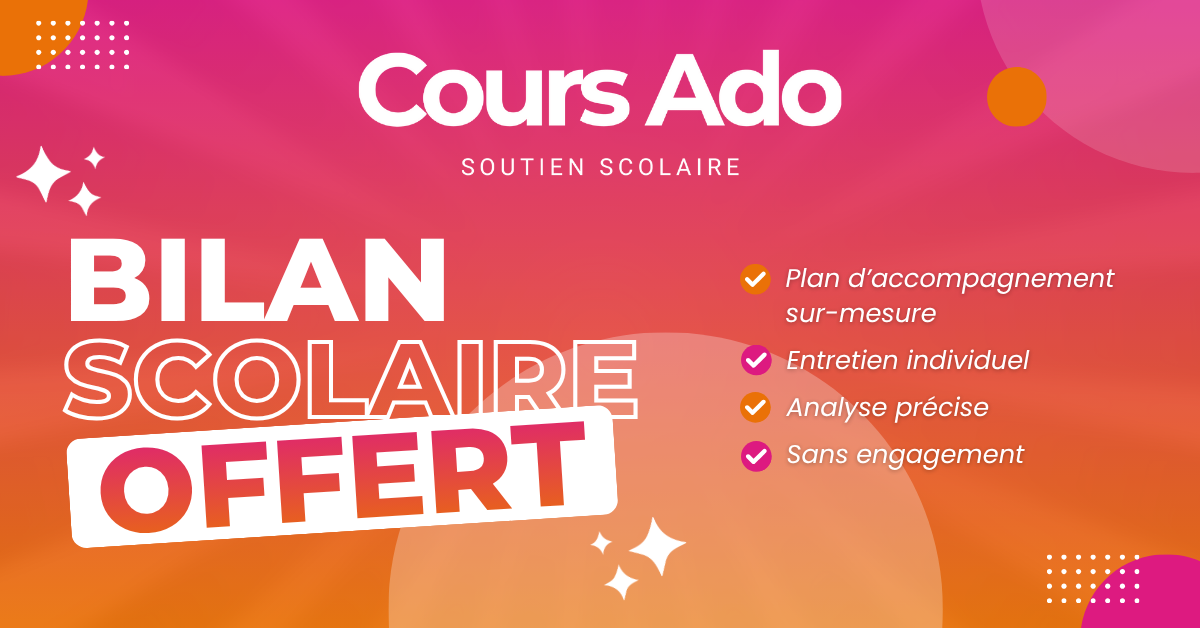 Bilan scolaire offert chez Cours Ado Nîmes